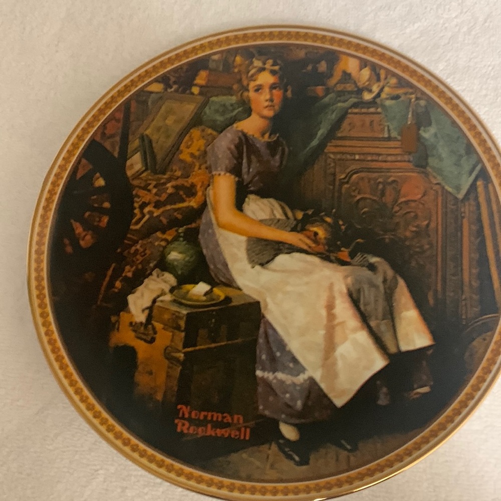Norman Rockwell Dreaming in the Attic Decorative Collector's Plate